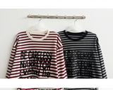 Rosé color Dangara color matching lettering loose fit long sleeve tee 