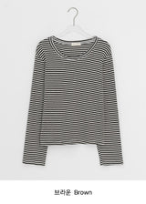 Kimber Stripe Round Long Sleeve Tee