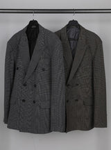 ASCLO ヘイデンチェックダブルスーツ (Brown)