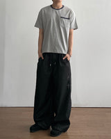 Cross Printing Denim Pants