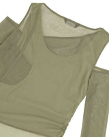 イン&アウトニッティドトップ _  OLIVE GREEN