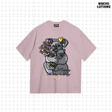 ママコアラTシャツ (ホワイト/クレープピンク)