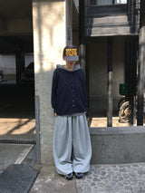 08 ベーシックピンタックワイドスウェットパンツ (4c)