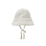 Blossom Hole Bonnet Hat (Cream)