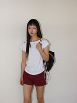 STRIPE JERSEY SHORTS (RED)