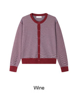 Pedin Striped Crop Cardigan