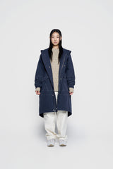 24FW SCRIPT LOGO PRINTING FISHTAIL JACKET NAVY