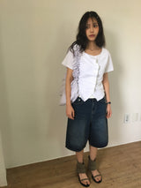リネンアンクルオープンサンダル