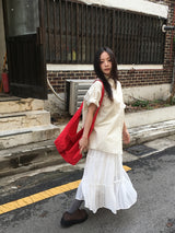Dazney レースフリルロングスカート