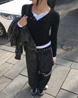 レーシングデニムパンツ