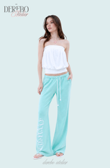 Lounge Lettering Mint Long Pants (PANTS)