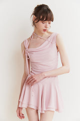 リリーフリルドレス pink