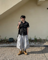 Veluke Belt Cargo Bermuda Pants
