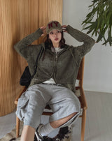 Side Round Pile Bermuda Pants