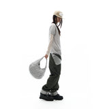 Starquilt padded Hobo Bag / Grey