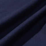 LEATHER APPLIQUE GRAPHIC HOODIE
 - NAVY