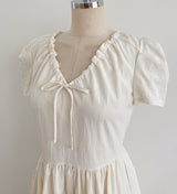 Cossel Ribbon String Flared Long One Piece