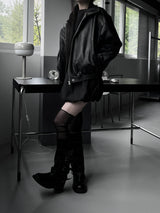 classic washed leather jacket