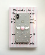 [MADE] dot angel resin case (heart-pink & wings-white)