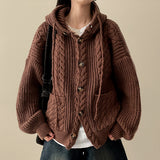 Haru Big Pocket Hooded Knit Cardigan