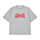 25FW DOUBLE LAYER LOGO WIDE SHORT SLEEVE T-SHIRT MELANGE