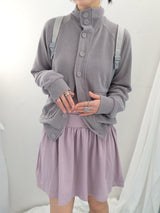 Shirring Flared Dress