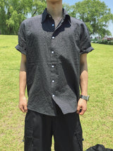 Mobin チェックサマーハーフシャツ 6C