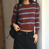 Rican Stripe Wool Round Knitwear