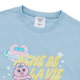 25SS ウーマンサーフィンオパンチュウサギスタンダード半袖Tシャツ スカイブルー