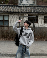 Stay Lettering Cropped Hoodie