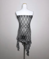 Chess Shirring Dress (2colors)