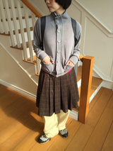 YWD PLAID PLEATS SKIRT (3color)