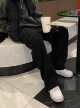 Stable Soft Cargo Fleece Brushed Semi Wide Banding Pants