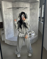 フリルレイヤードロングシャツ