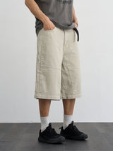 Carpenter capri cotton pants 3color