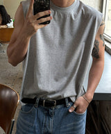 [Unisex] Real stitch semi wide denim pants