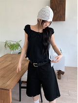 TEXTURE PUFF BLOUSE (3C)