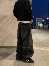 ヨルパラシュートワイドデニムパンツ