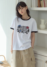26SS★ Stamp Club Ringer Short Sleeve Tee