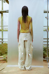 Asymmetric Ruched Top (YELLOW)