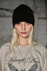 cross beanie (black)