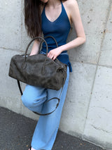 [ORIGINAL] Circle Row Leather Boston Bag