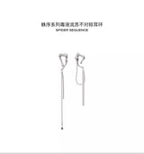 KVK SPIDER Venom Tassel Asymmetrical Stud Earrings
