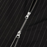 ミラーコットンストライプジップアップ