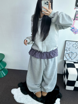 SNOW WING BALLOON GLEECE LONG PANTS 🤍🖤🧸3COLOR