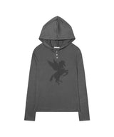 PEGASUS HOODED LONG SLEEVE (CHARCOAL) F26QB049