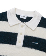 Bouclé Yarn Rugby Knit Dark Navy