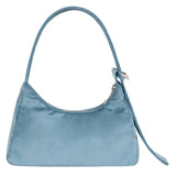 マルチカラーエンブロイダリーベルベットミニバッグ _ SKY BLUE