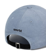 Applique Symbol Corduroy Two-Tone Ball Cap - Sky Blue