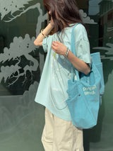 ヘビーコットン ソウル グラフィック Tシャツ (Tenta Tumble & Bio Washed)2サイズ - ヴィンテージブルー